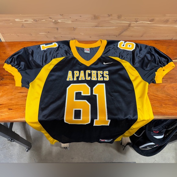 Men’s Nike Team Apaches #61 Authentic Game Worn Football Jersey XXL College/HS? - Picture 2 of 12